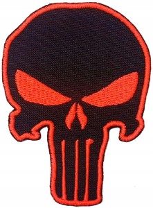 PUNISHER kontur czarna NASZYWKA 1816R