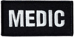 MEDIC 100x50 czarna NASZYWKA  1544R