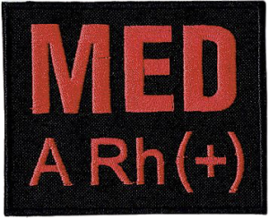 MED + GRUPA KRWI 85x70 NASZYWKA 1180R
