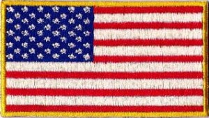 Flaga USA  naszywka naramienna lewa