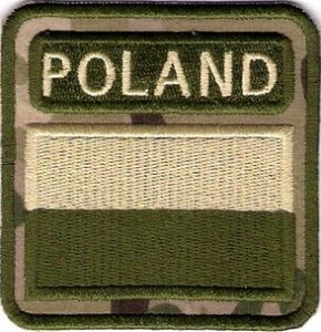 POLSKA Flaga Polski POLAND NASZYWKA 42R