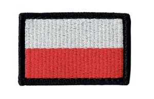 Polska flaga, flaga Polski naszywka 56x35 mm haft rzep