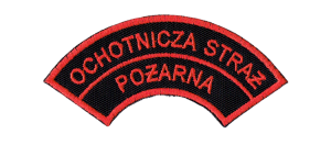 Ochotnicza Straż Pożarna naszywka naramienna OSP łuczek czerwony rzep