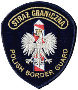 STRAŻ GRANICZNA POLISH BORDER GUARD granatowa tarcza SG naszywka na rzep