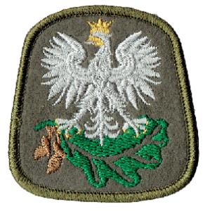 Orzełek STRAŻ LEŚNA khaki filc NASZYWKA 2072