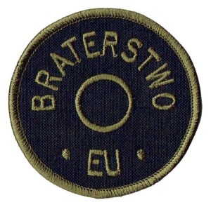 BRATERSTWO EU czarna naszywka rzep