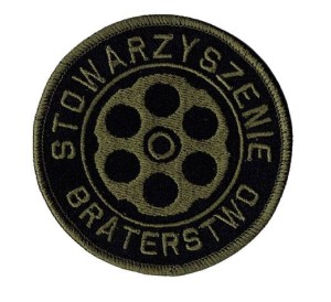 Stowarzyszenie Braterstwo czarna naszywka na rzep