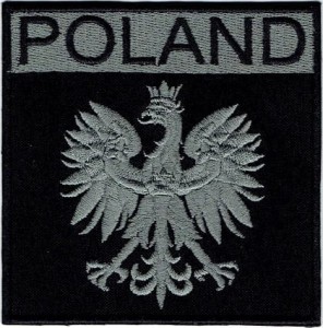 Godło RP POLAND czarny NASZYWKA 732R