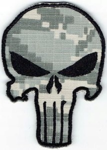 PUNISHER kontur UCP czarny NASZYWKA 1475R