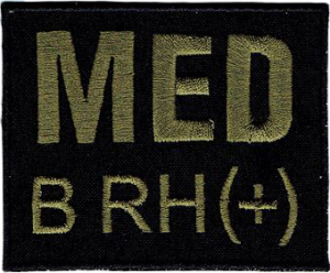 MED GRUPA KRWI 85x70 NASZYWKA 756R