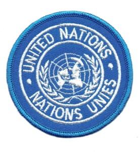 United Nations oznaka rozpoznawcza Sił Pokojowych ONZ naszywka