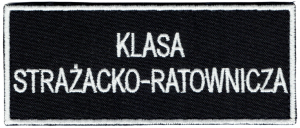 KLASA STRAŻACKO-RATOWNICZA czarna NASZYWKA 1369R