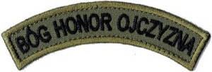 BÓG HONOR OJCZYZNA łuczek olive green naszywka rzep