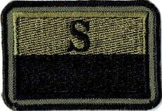 Flaga Polski Strzelecka STRZELEC 55x38mm naszywka polowa rzep