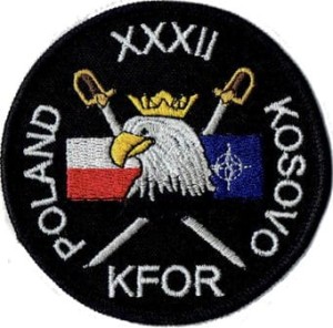 POLAND KFOR KOSOVO 80mm NASZYWKA 1330R