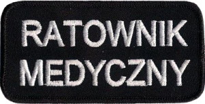 Ratownik Medyczny naszywka czarna 10x5cm rzep
