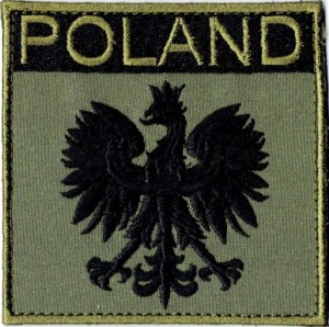 Godło RP POLAND czarna NASZYWKA 2262R
