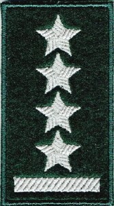 KAPITAN stopień na beret zielony NASZYWKA 2278
