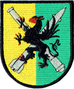 Dywizjon Przeciwlotniczy 12BZ oznaka galowa naszywka rzep