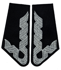 ZS Strzelec RP patki czarne duże naszywka haft srebrny