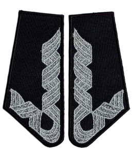 ZS Strzelec RP patki czarne małe naszywka haft srebrny