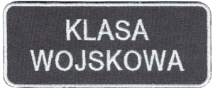 KLASA WOJSKOWA Klasa Mundurowa naszywka KM szara haft rzep