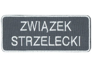 ZWIĄZEK STRZELECKI naszywka 12x5cm rzep