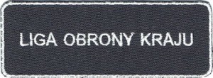 LIGA OBRONY KRAJU 11 x 4cm szara NASZYWKA 877R