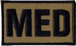 MED olive brown 8 x 5cm NASZYWKA 1579R