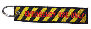 BRELOK z haftem EMERGENCY USE ONLY 501