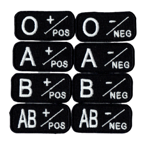 GRUPA KRWI czarna NASZYWKA 2041R