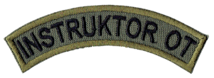 INSTRUKTOR OT łuczek na ramię kamuflaż olive green naszywka naramienna rzep