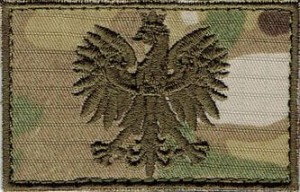 Orzełek na czapkę khaki naszywka multicam rzep