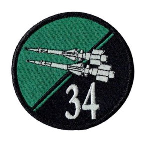 34 Śląski Dywizjon Rakietowy oznaka rozpoznawcza naszywka polowa rzep