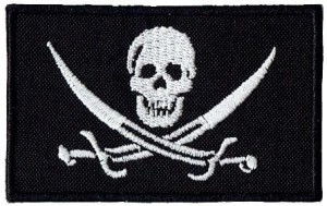 PIRAT flaga piracka Bandera Piratów Calico Jack naszywka haft rzep