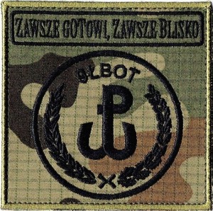 9ŁBOT obrona terytorialna oznaka rozpoznawcza WOT naszywka polowa 98x98mm