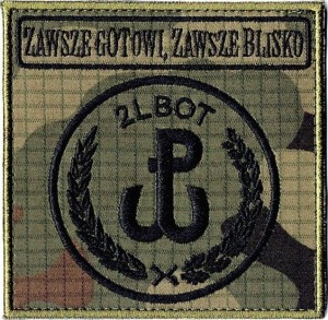 2LBOT obrona terytorialna oznaka rozpoznawcza WOT naszywka polowa 98x98mm