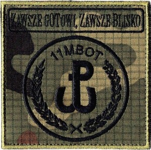11MBOT obrona terytorialna oznaka rozpoznawcza WOT naszywka polowa 98x98mm