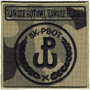 8K-PBOT obrona terytorialna oznaka rozpoznawcza WOT naszywka polowa 98x98mm