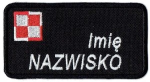 Pilot name patch szachownica ksywka nazwisko imiennik naszywka na rzep