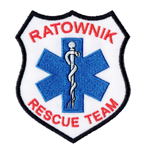 RESCUE TEAM Ratownictwo tarcza Ratownik naszywka rzep