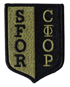 SFOR oznaka Siły Stabilizacyjne NATO naszywka polowa rzep