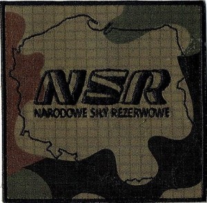 Narodowe Siły Rezerwowe naszywka polowa NSR wz2010 US-21 9,4 x 9,4cm rzep