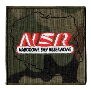 Narodowe Siły Rezerwowe naszywka NSR b-cz wz2010 US-22 94x94 mm rzep