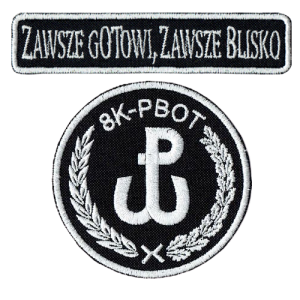 8K-PBOT obrona terytorialna oznaka rozpoznawcza WOT naszywka wyjściowa