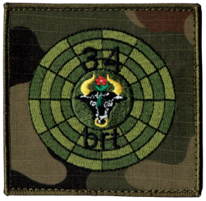 34 Batalion Radiotechniczny oznaka rozpoznawcza naszywka polowa US-22 rzep