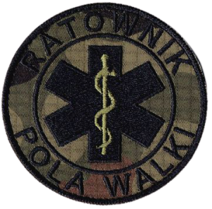 RATOWNIK POLA WALKI kamuflaż wz2010 US-22 naszywka 8cm na rzep