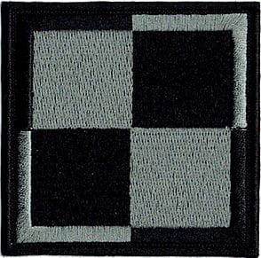 Szachownica Lotnicza naszywka 70x70mm wersja maskująca szara rzep