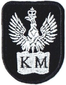 Klasa Mundurowa Orzełek KM czarny naszywka haftowana