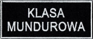 Klasa Mundurowa czarna  naszywka KM rzep